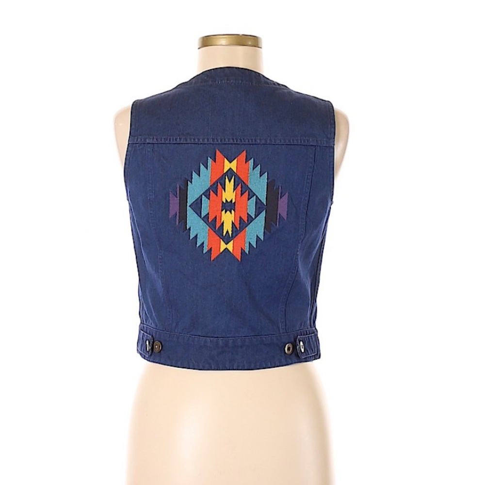 Pendleton Blue Sleeveless Denim Vest